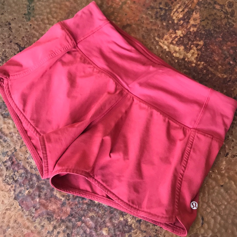 Lululemon Red Running Shorts. Size 4. Like new.